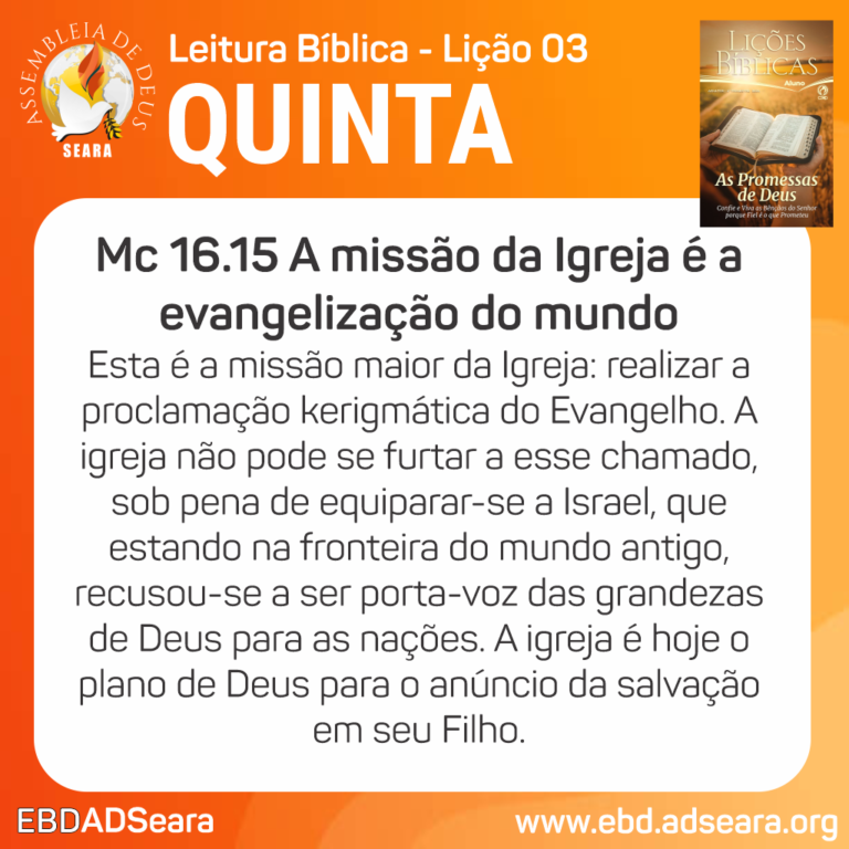 Leitura de Quinta - Lição 03