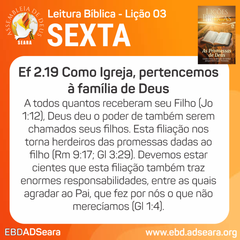 Leitura de Sexta - Lição 03